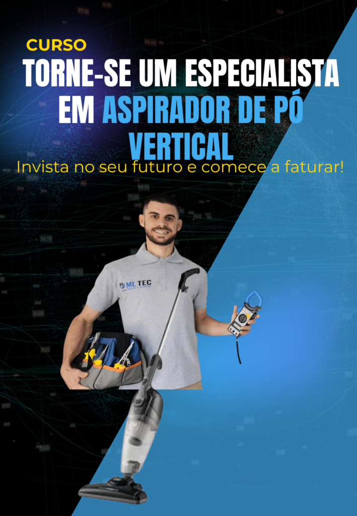 curso aspirador de pó vertical